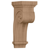 4 1/2"W x 5 5/8"D x 12"H Scroll Corbel, Maple