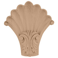 5 1/4"W x 2"D x 6 1/2"H Medium Acanthus in Shell Corbel, Cherry
