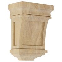 5"W x 3"D x 7"H Santa Fe Corbel, Red Oak