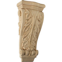 6 1/4"W x 3 1/8"D x 13 1/2"H Medium Farmingdale Acanthus Pilaster Corbel, Cherry