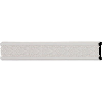 3 3/4"H x 5/8"P x 95 3/4"L, (1 1/8" Repeat), Hamilton Leaf Chair Rail