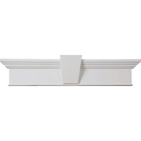 24" Bottom Width x 28" Top Width x 7 1/4"H x 3/4"P Crosshead w/ Flat Keystone and Bottom Trim