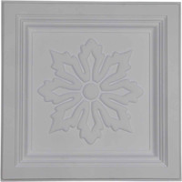 23 7/8"W x 23 7/8"H x 2 1/2"P Floral Ceiling Tile