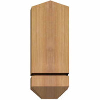 36"W x 06"H x 3 1/2"D x 3 1/2"F, 04/12 Pitch, Bellingham Smooth Timber Gable Bracket, Western Red Cedar