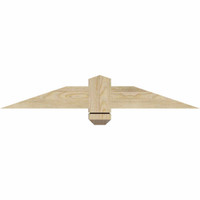 36"W x 06"H x 04"D x 4"F, 04/12 Pitch, Eugene Rough Sawn Timber Gable Bracket, Douglas Fir