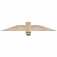 36"W x 06"H x 3 1/2"D x 3 1/2"F, 04/12 Pitch, Eugene Smooth Timber Gable Bracket, Douglas Fir