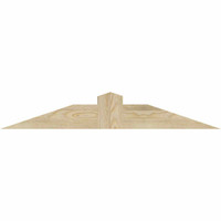36"W x 06"H x 04"D x 4"F, 04/12 Pitch, Portland Rough Sawn Timber Gable Bracket, Douglas Fir