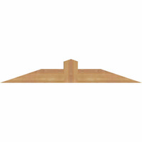 36"W x 06"H x 3 1/2"D x 3 1/2"F, 04/12 Pitch, Portland Smooth Timber Gable Bracket, Western Red Cedar