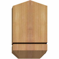 36"W x 06"H x 3 1/2"D x 5 1/2"F, 04/12 Pitch, Bellingham Smooth Timber Gable Bracket, Western Red Cedar