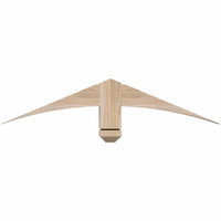 36"W x 07"H x 3 1/2"D x 3 1/2"F, 05/12 Pitch, Bellingham Smooth Timber Gable Bracket, Douglas Fir