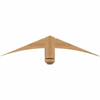 36"W x 07"H x 3 1/2"D x 3 1/2"F, 05/12 Pitch, Bellingham Smooth Timber Gable Bracket, Western Red Cedar