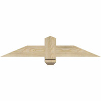 36"W x 07"H x 04"D x 4"F, 05/12 Pitch, Eugene Rough Sawn Timber Gable Bracket, Douglas Fir