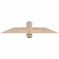 36"W x 07"H x 3 1/2"D x 3 1/2"F, 05/12 Pitch, Eugene Smooth Timber Gable Bracket, Douglas Fir