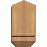 36"W x 07"H x 3 1/2"D x 5 1/2"F, 05/12 Pitch, Bellingham Smooth Timber Gable Bracket, Western Red Cedar
