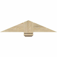 36"W x 07"H x 06"D x 6"F, 05/12 Pitch, Eugene Rough Sawn Timber Gable Bracket, Douglas Fir