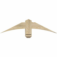 36"W x 09"H x 04"D x 4"F, 06/12 Pitch, Bellingham Rough Sawn Timber Gable Bracket, Douglas Fir