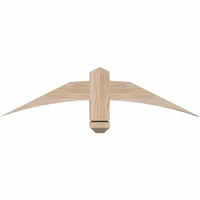 36"W x 09"H x 3 1/2"D x 3 1/2"F, 06/12 Pitch, Bellingham Smooth Timber Gable Bracket, Douglas Fir