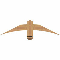 36"W x 09"H x 3 1/2"D x 3 1/2"F, 06/12 Pitch, Bellingham Smooth Timber Gable Bracket, Western Red Cedar