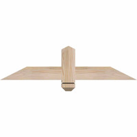 36"W x 09"H x 3 1/2"D x 3 1/2"F, 06/12 Pitch, Eugene Smooth Timber Gable Bracket, Douglas Fir