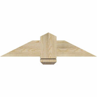 36"W x 09"H x 04"D x 6"F, 06/12 Pitch, Eugene Rough Sawn Timber Gable Bracket, Douglas Fir