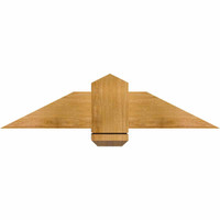 36"W x 09"H x 04"D x 6"F, 06/12 Pitch, Eugene Rough Sawn Timber Gable Bracket, Western Red Cedar