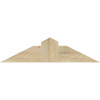 36"W x 09"H x 04"D x 6"F, 06/12 Pitch, Portland Rough Sawn Timber Gable Bracket, Douglas Fir