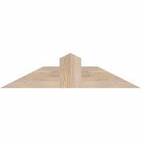 36"W x 09"H x 3 1/2"D x 5 1/2"F, 06/12 Pitch, Portland Smooth Timber Gable Bracket, Douglas Fir