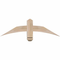 36"W x 10"H x 3 1/2"D x 3 1/2"F, 07/12 Pitch, Bellingham Smooth Timber Gable Bracket, Douglas Fir