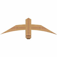 36"W x 10"H x 3 1/2"D x 3 1/2"F, 07/12 Pitch, Bellingham Smooth Timber Gable Bracket, Western Red Cedar