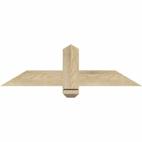 36"W x 10"H x 04"D x 4"F, 07/12 Pitch, Eugene Rough Sawn Timber Gable Bracket, Douglas Fir