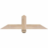 36"W x 10"H x 3 1/2"D x 3 1/2"F, 07/12 Pitch, Eugene Smooth Timber Gable Bracket, Douglas Fir