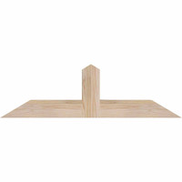 36"W x 10"H x 3 1/2"D x 3 1/2"F, 07/12 Pitch, Portland Smooth Timber Gable Bracket, Douglas Fir