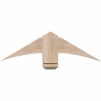 36"W x 10"H x 3 1/2"D x 5 1/2"F, 07/12 Pitch, Bellingham Smooth Timber Gable Bracket, Douglas Fir
