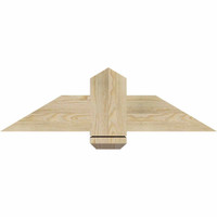 36"W x 10"H x 04"D x 6"F, 07/12 Pitch, Eugene Rough Sawn Timber Gable Bracket, Douglas Fir