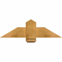 36"W x 10"H x 04"D x 6"F, 07/12 Pitch, Eugene Rough Sawn Timber Gable Bracket, Western Red Cedar