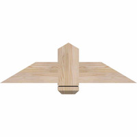 36"W x 10"H x 3 1/2"D x 5 1/2"F, 07/12 Pitch, Eugene Smooth Timber Gable Bracket, Douglas Fir