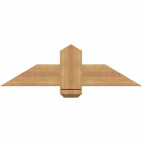 36"W x 10"H x 3 1/2"D x 5 1/2"F, 07/12 Pitch, Eugene Smooth Timber Gable Bracket, Western Red Cedar