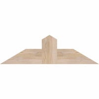 36"W x 10"H x 3 1/2"D x 5 1/2"F, 07/12 Pitch, Portland Smooth Timber Gable Bracket, Douglas Fir