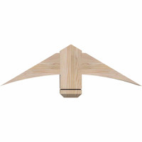 36"W x 10"H x 5 1/2"D x 5 1/2"F, 07/12 Pitch, Bellingham Smooth Timber Gable Bracket, Douglas Fir