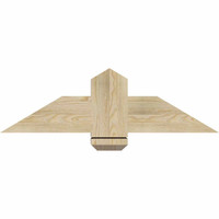 36"W x 10"H x 06"D x 6"F, 07/12 Pitch, Eugene Rough Sawn Timber Gable Bracket, Douglas Fir