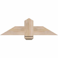 36"W x 10"H x 5 1/2"D x 5 1/2"F, 07/12 Pitch, Eugene Smooth Timber Gable Bracket, Douglas Fir