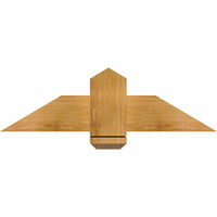 36"W x 10"H x 06"D x 6"F, 07/12 Pitch, Eugene Rough Sawn Timber Gable Bracket, Western Red Cedar