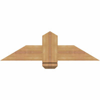 36"W x 10"H x 5 1/2"D x 5 1/2"F, 07/12 Pitch, Eugene Smooth Timber Gable Bracket, Western Red Cedar