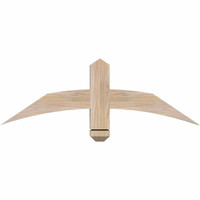 36"W x 12"H x 3 1/2"D x 3 1/2"F, 08/12 Pitch, Bellingham Smooth Timber Gable Bracket, Douglas Fir