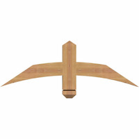 36"W x 12"H x 3 1/2"D x 3 1/2"F, 08/12 Pitch, Bellingham Smooth Timber Gable Bracket, Western Red Cedar