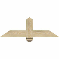 36"W x 12"H x 04"D x 4"F, 08/12 Pitch, Eugene Rough Sawn Timber Gable Bracket, Douglas Fir