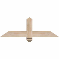 36"W x 12"H x 3 1/2"D x 3 1/2"F, 08/12 Pitch, Eugene Smooth Timber Gable Bracket, Douglas Fir