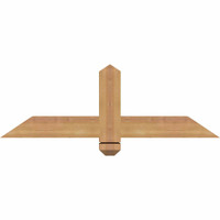 36"W x 12"H x 3 1/2"D x 3 1/2"F, 08/12 Pitch, Eugene Smooth Timber Gable Bracket, Western Red Cedar