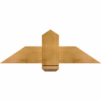 36"W x 12"H x 04"D x 6"F, 08/12 Pitch, Eugene Rough Sawn Timber Gable Bracket, Western Red Cedar