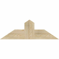 36"W x 12"H x 04"D x 6"F, 08/12 Pitch, Portland Rough Sawn Timber Gable Bracket, Douglas Fir